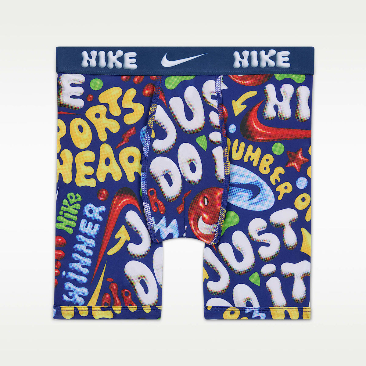 Ropa interior larga estampada Dri-FIT para niños talla grande (paquete de 2) Nike – Azul marino medianoche – vista 2