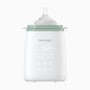 Calentador Momcozy White/Sage sin tapa exterior; biberón ilustrativo no incluido