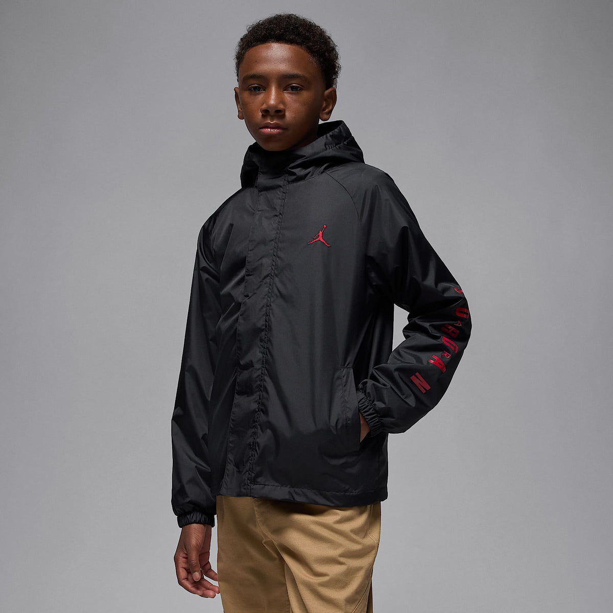 Chamarra 3 en 1 System Jordan para niño talla grande – Negro – vista 1