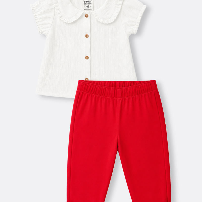 Conjunto 2 Piezas OFFCORSS Camisa y Pantalón para Bebé Niña