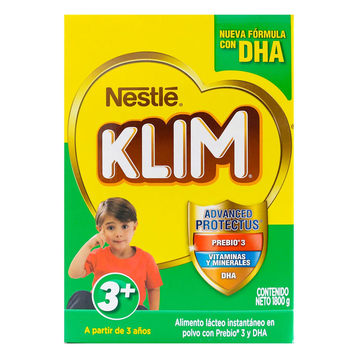 Alimento Lácteo Klim Nestlé 3+ con DHA Advanced Protectus Caja x 1800 g