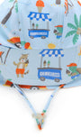 Printed L/S Sunsuit and Hat Cancun Print