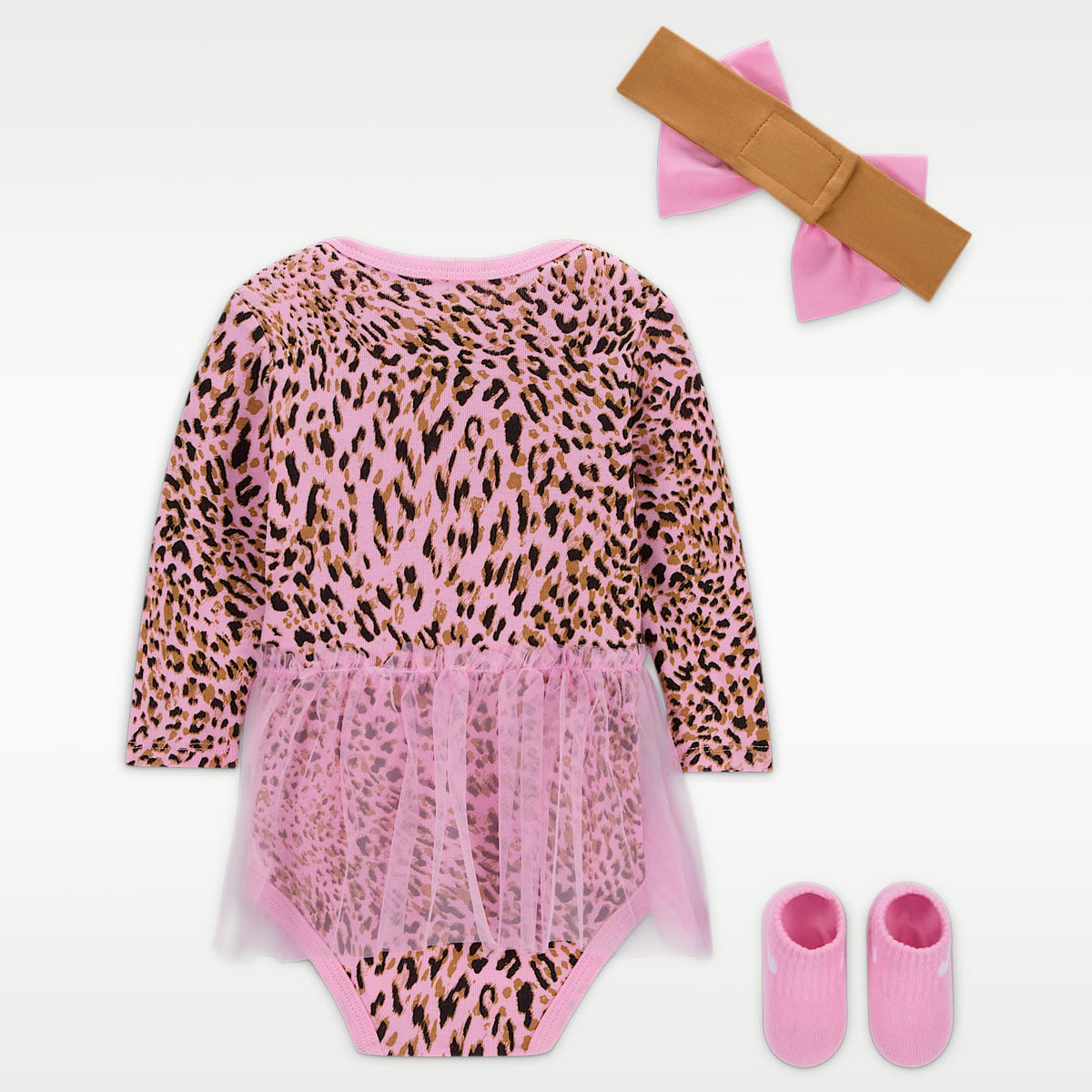 Conjunto de 3 piezas Surranimal para bebé (6-12 meses) Nike – Rosa amanecer – vista 2