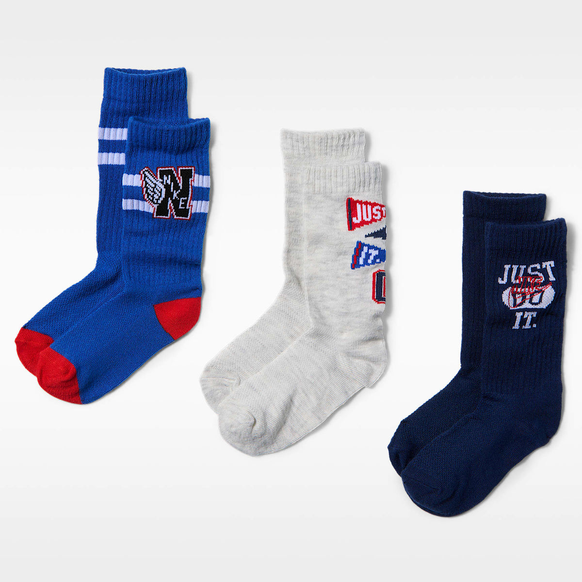 Calcetas multideportes para niños (3 pares) Nike – Royal juego – vista 1