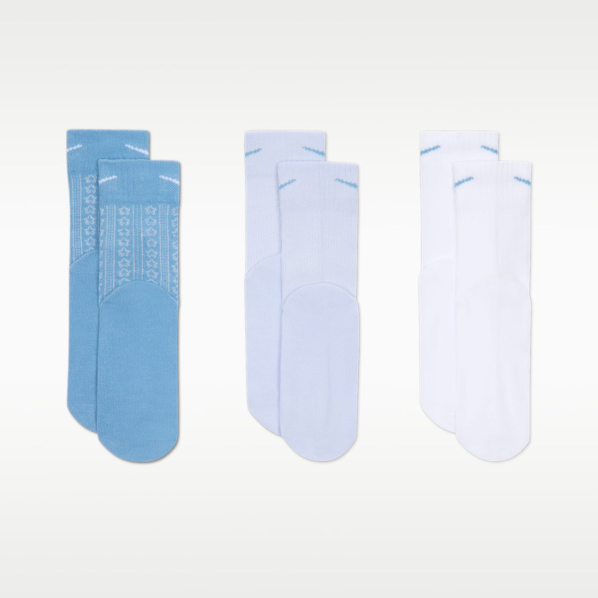 Calcetines Easy Breezy Pointelle para niños (3 pares) Nike – Azul de trabajo – vista 3