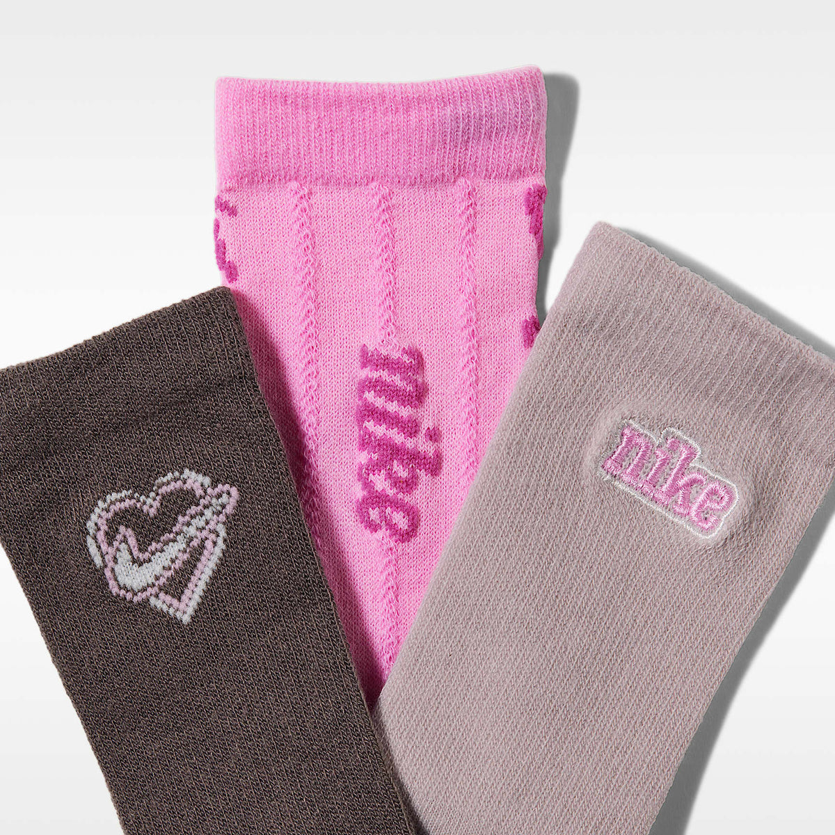 Calcetas para niñas Nike Juxta-Girl (3 pares) – Rosa amanecer – vista 2