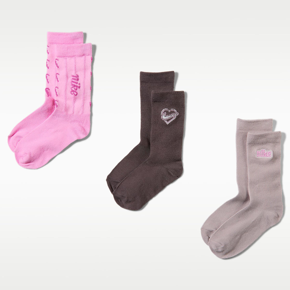 Calcetas para niñas Nike Juxta-Girl (3 pares) – Rosa amanecer – vista 1