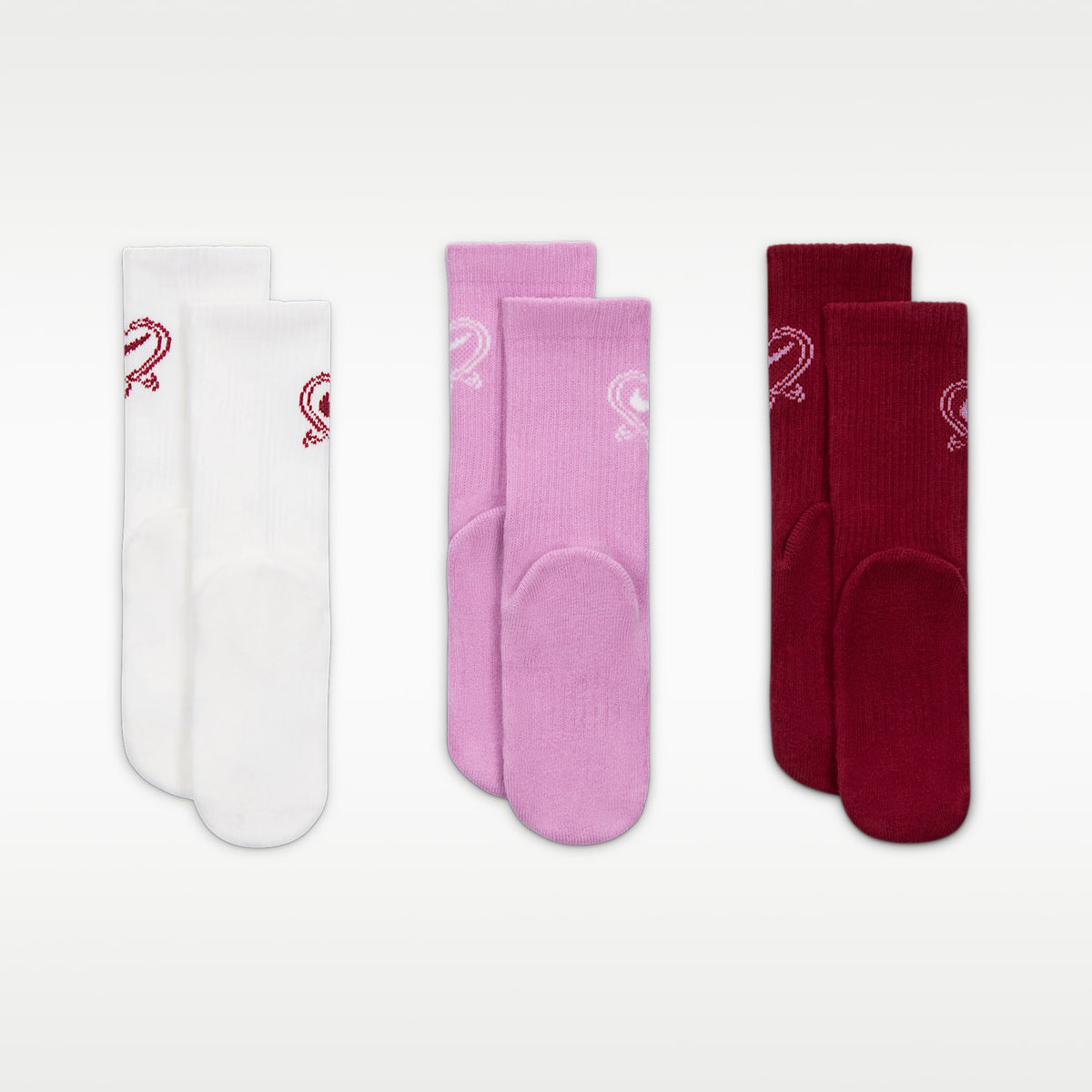 Calcetas Dri-FIT V-day para niños talla grande (3 pares) Nike – Vela – vista 3