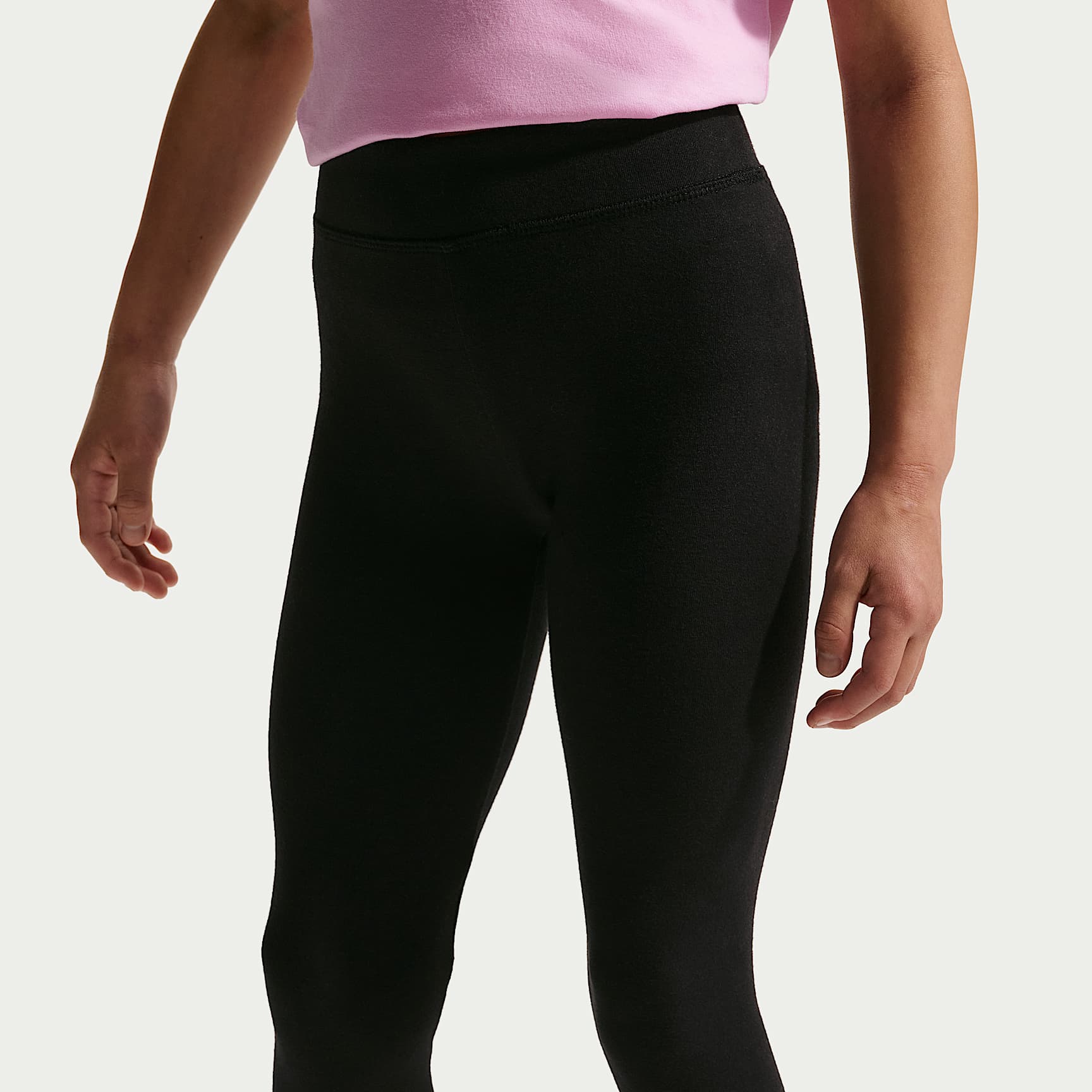 Leggings para niños talla pequeña (paquete de 3) Nike – Negro/Rosa alegre – vista 2