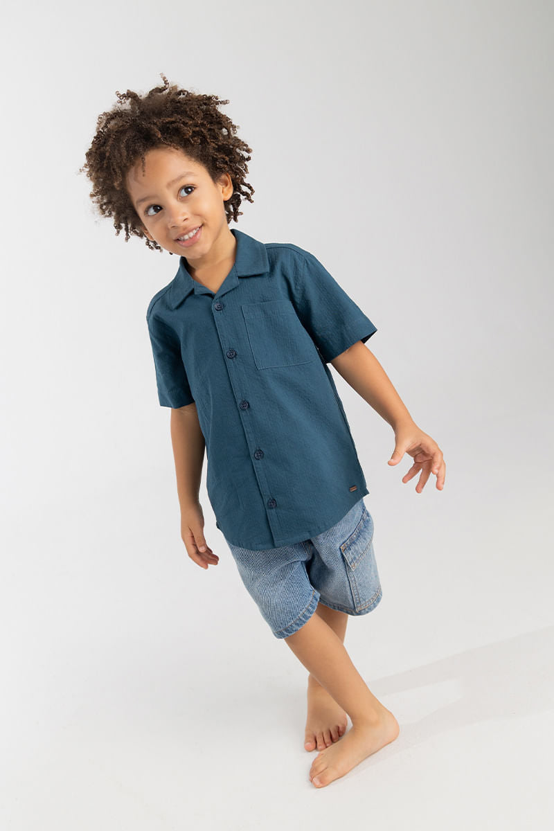 Camisa OFFCORSS Manga Corta en Algodón para Niño