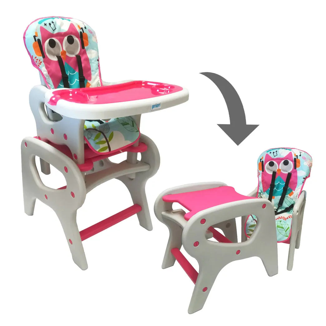 Silla Comedor 2en1 - Rosado - Priori