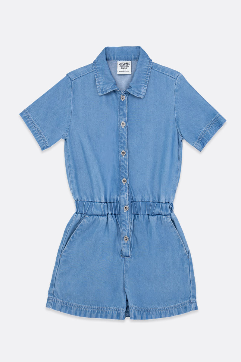 Enterizo Corto OFFCORSS Denim para Niña