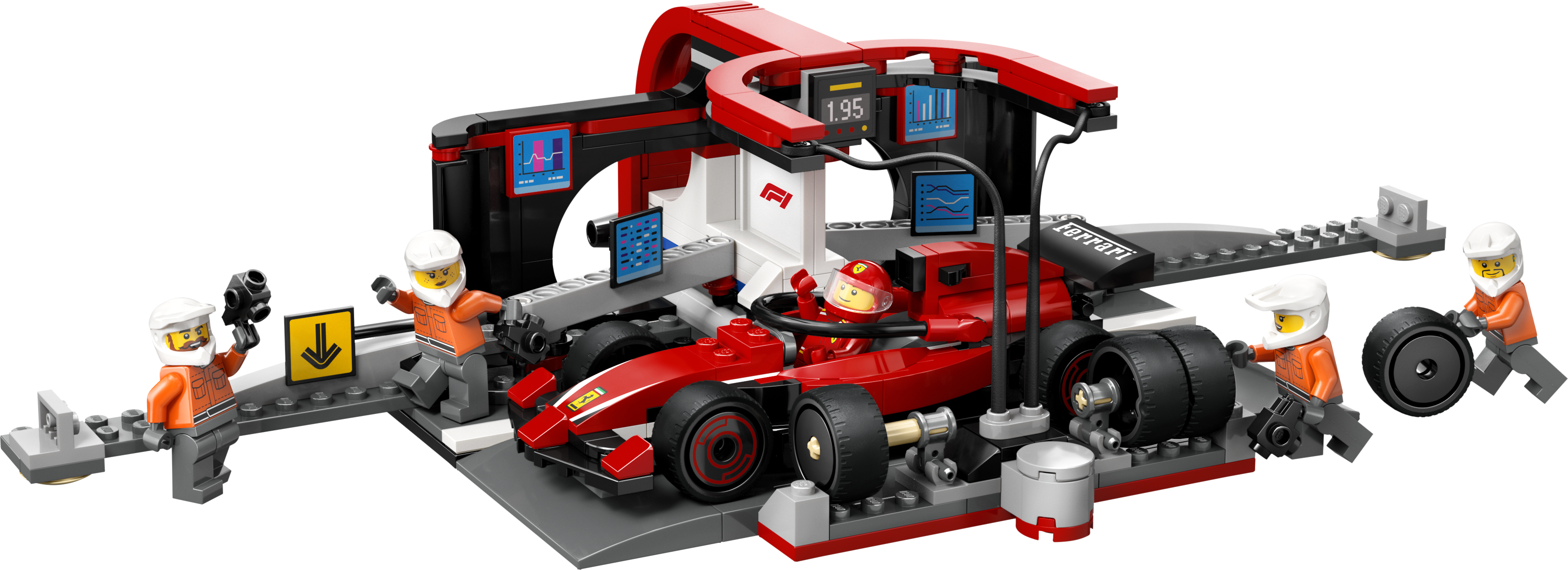 LEGO City Parada en Boxes de F1 y Equipo con Auto Ferrari 60443