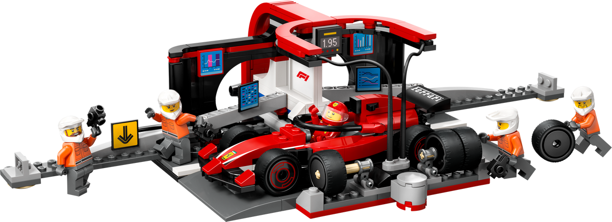 LEGO City Parada en Boxes de F1 y Equipo con Auto Ferrari 60443