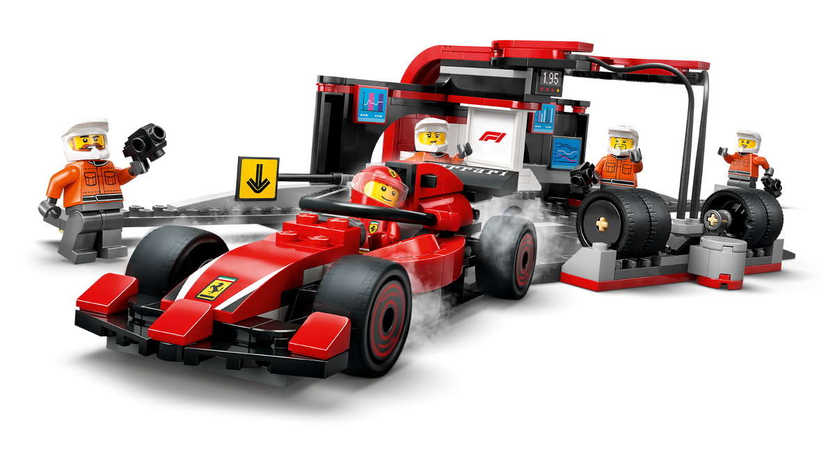 LEGO City Parada en Boxes de F1 y Equipo con Auto Ferrari 60443
