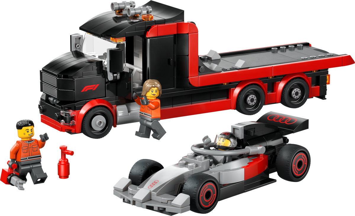 LEGO City Camión de Exhibición F1 con Auto de Carreras Audi F1 60493