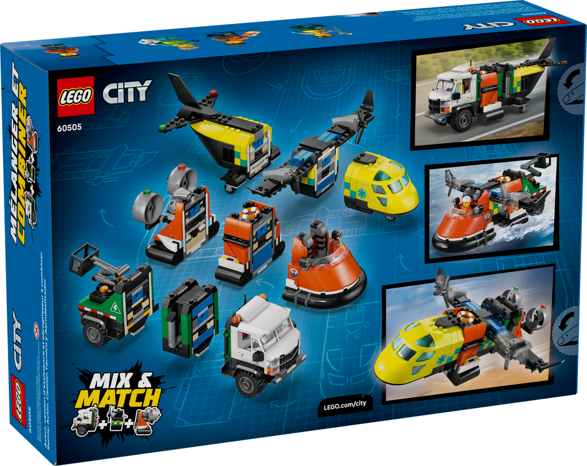 LEGO City Airplane Service Truck & Hovercraft Remix 60505
