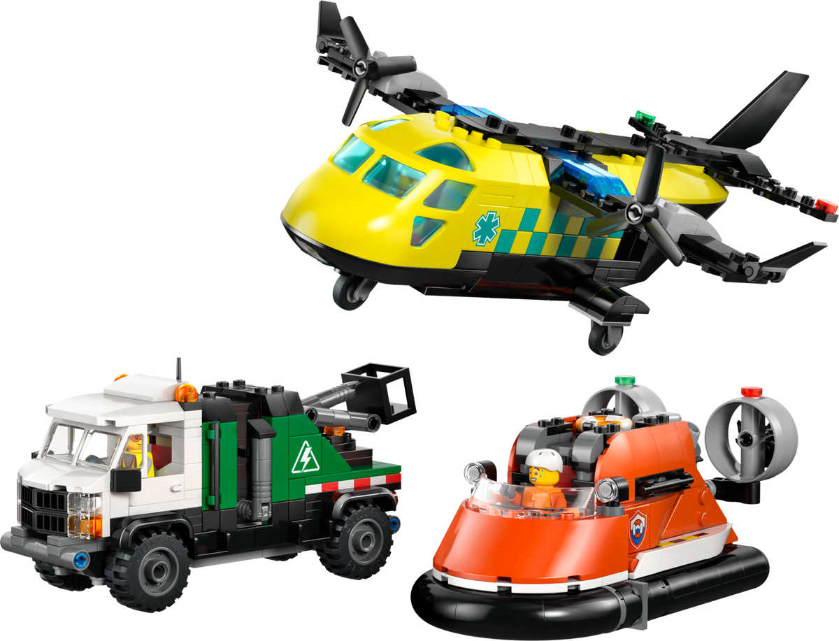 LEGO City Airplane Service Truck & Hovercraft Remix 60505