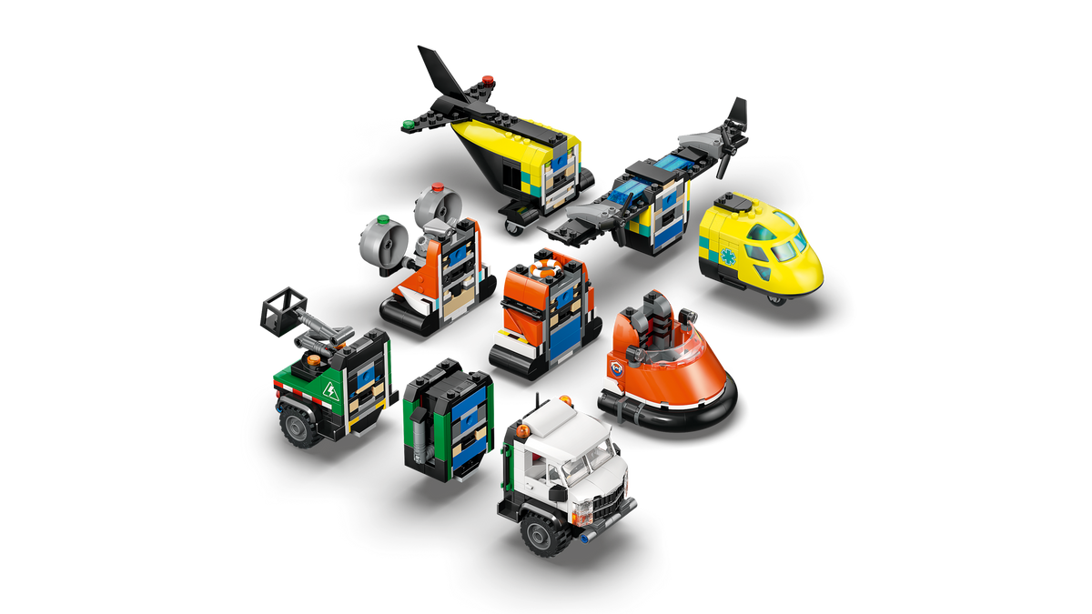 LEGO City Airplane Service Truck & Hovercraft Remix 60505