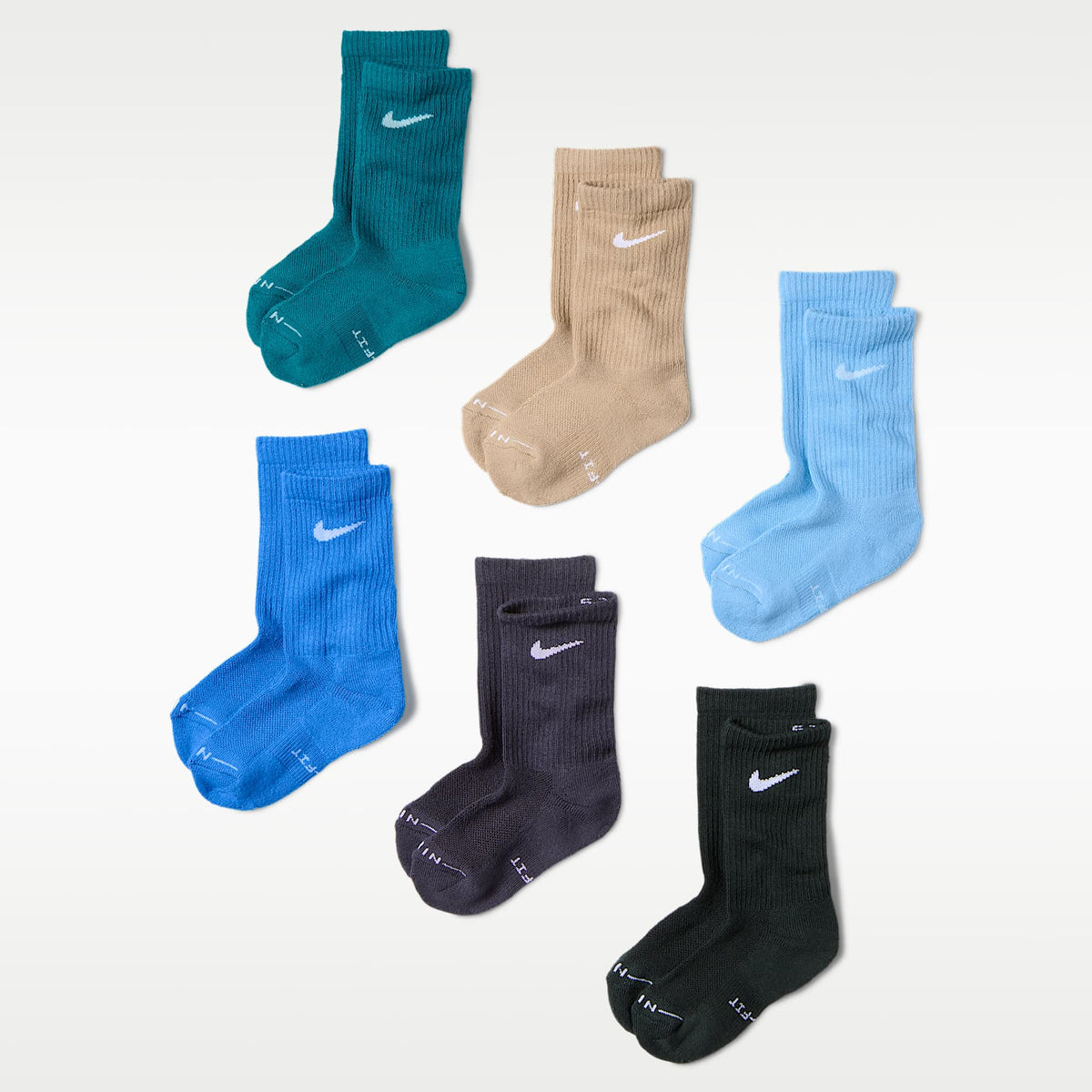 Calcetas Dri-FIT Elevated Everyday para niños (6 pares) Nike – Multicolor – vista 1