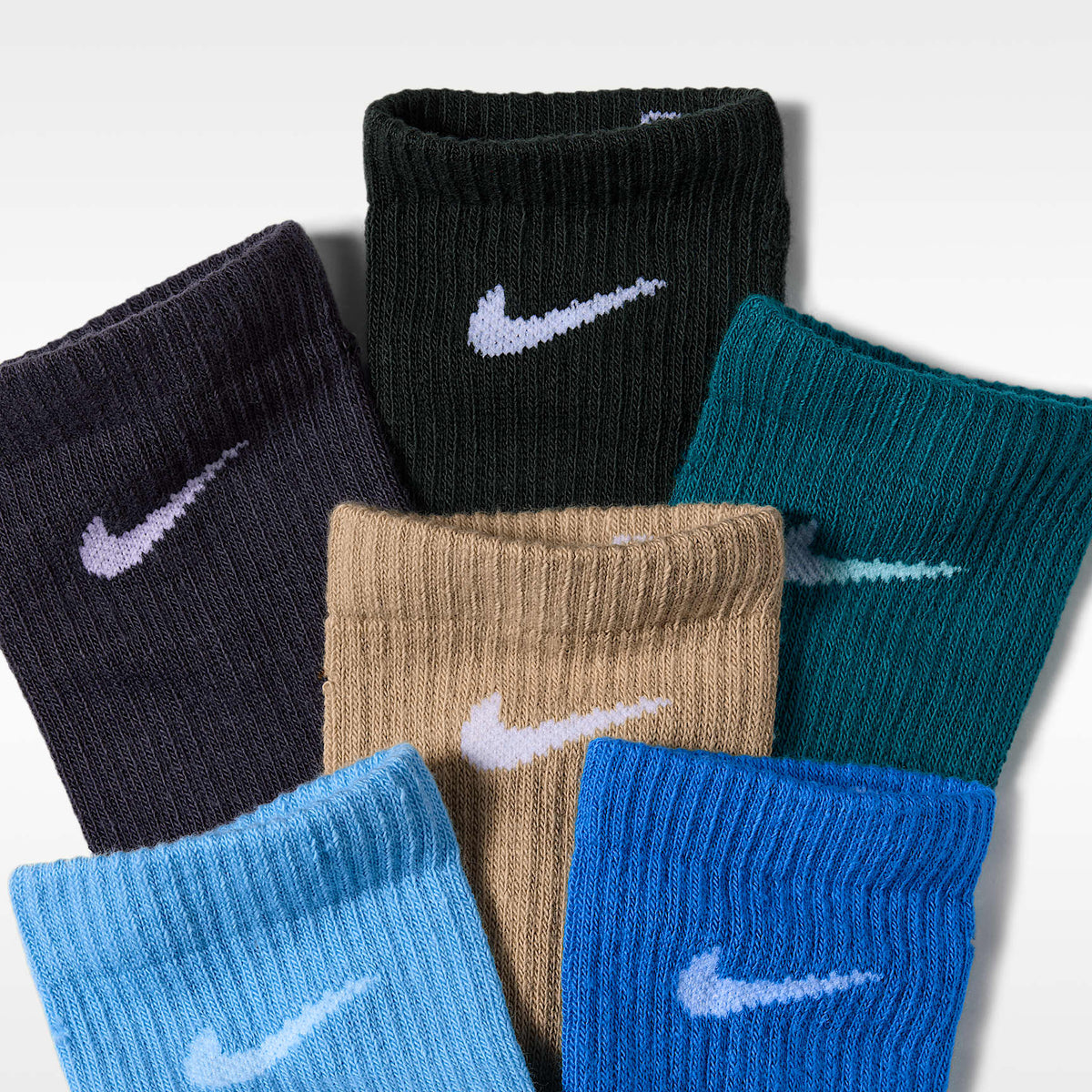 Calcetas Dri-FIT Elevated Everyday para niños (6 pares) Nike – Multicolor – vista 2