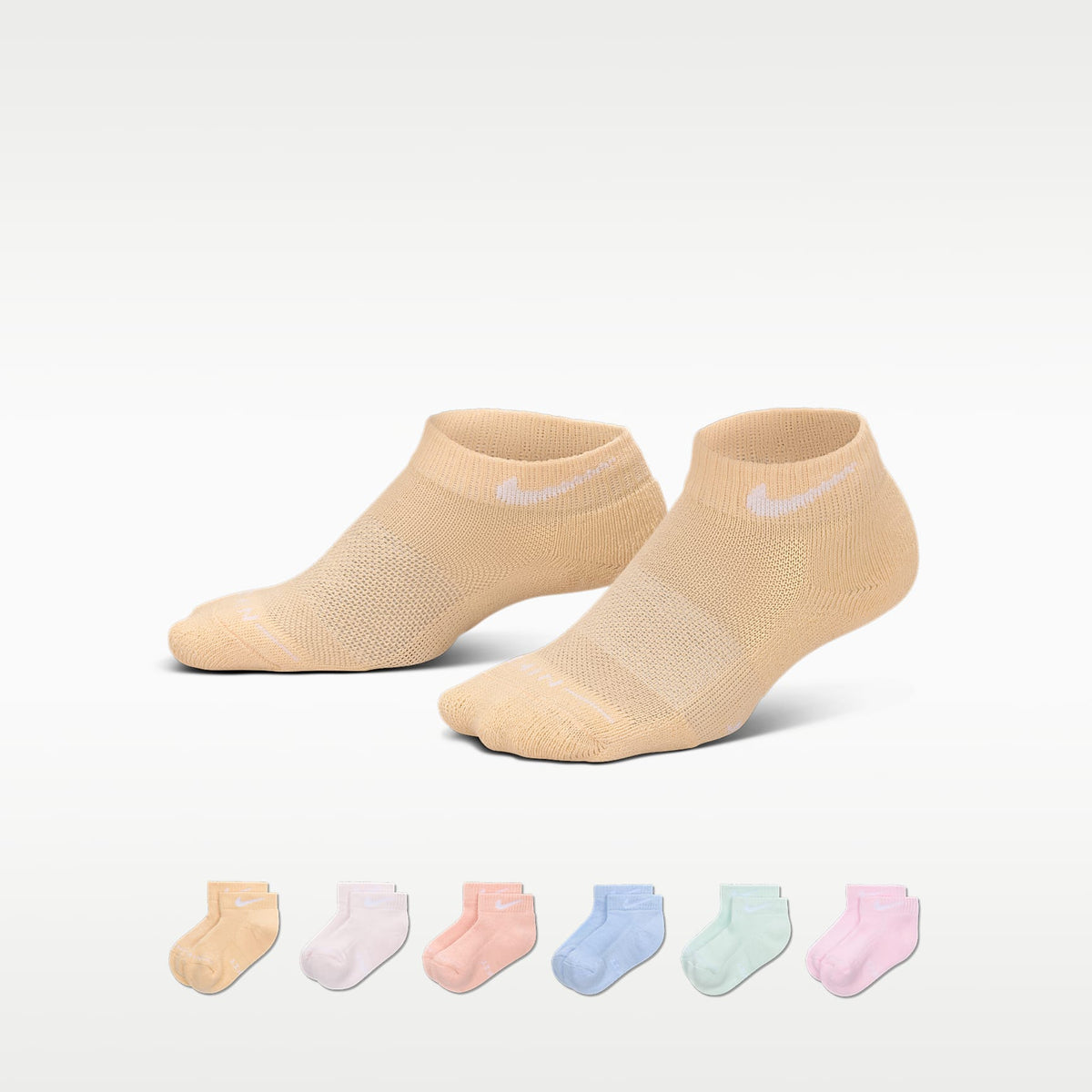 Calcetines bajos Dri-FIT Elevated Everyday para niños (6 pares) Nike – Naranja ártico – vista 1