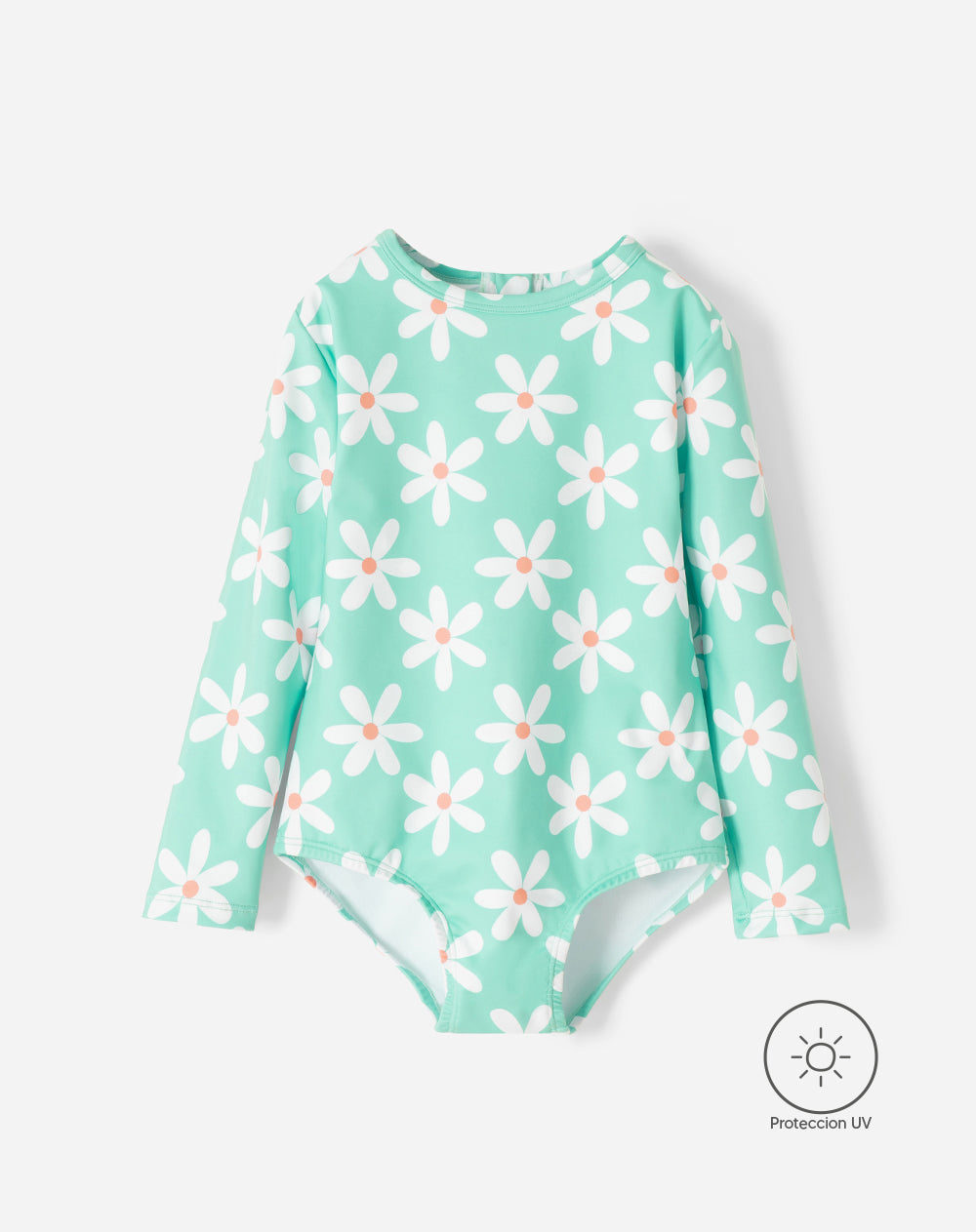 Vestido de Baño Babyfresh Manga Larga Protección UV Estampado para Niña