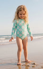 Vestido de Baño Babyfresh Manga Larga Protección UV Estampado para Niña