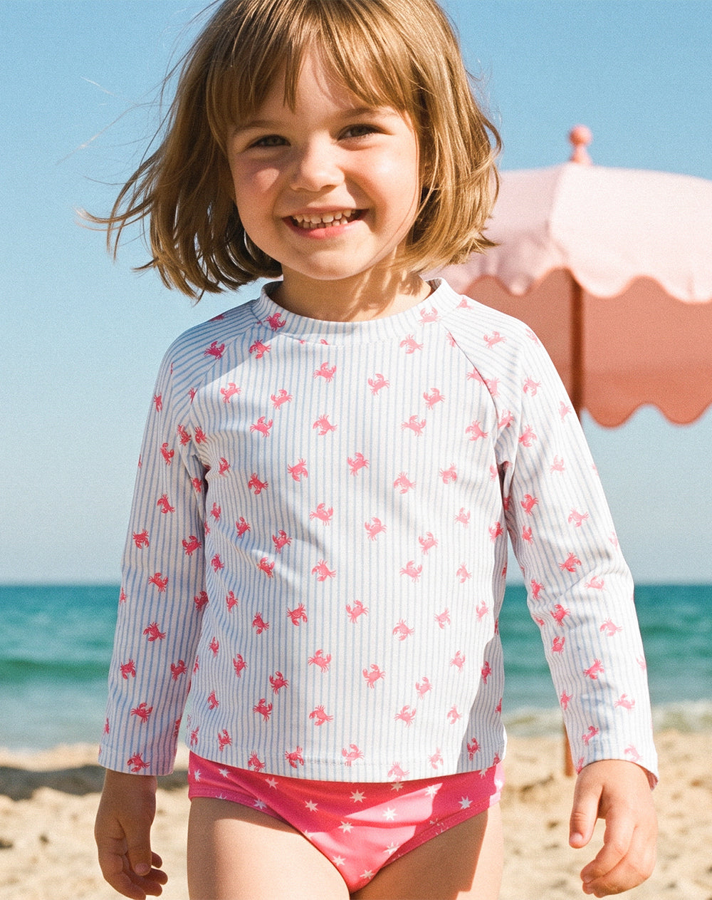 Vestido de Baño Babyfresh 3 Piezas Protección UV Estampado para Niña