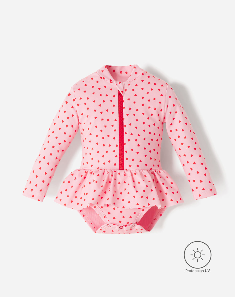 Vestido de Baño Rosado Estampado para Bebé Niña