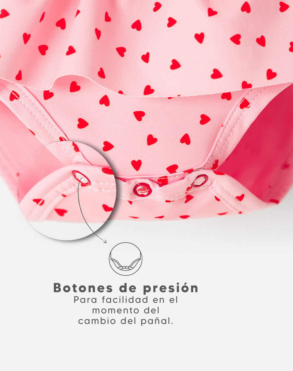 Vestido de Baño Rosado Estampado para Bebé Niña