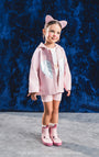 Chaqueta Babyfresh Gato con Capucha Rosada para Niña