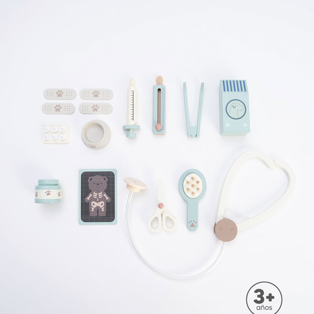 Juguete de Estimulación Set Veterinario Madera Unisex
