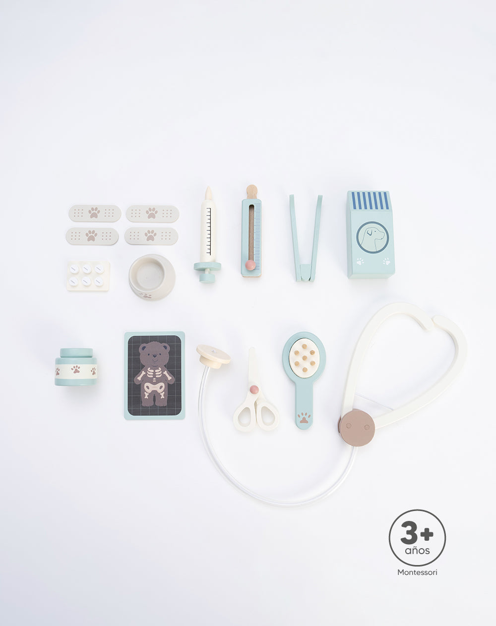 Juguete de Estimulación Set Veterinario Madera Unisex
