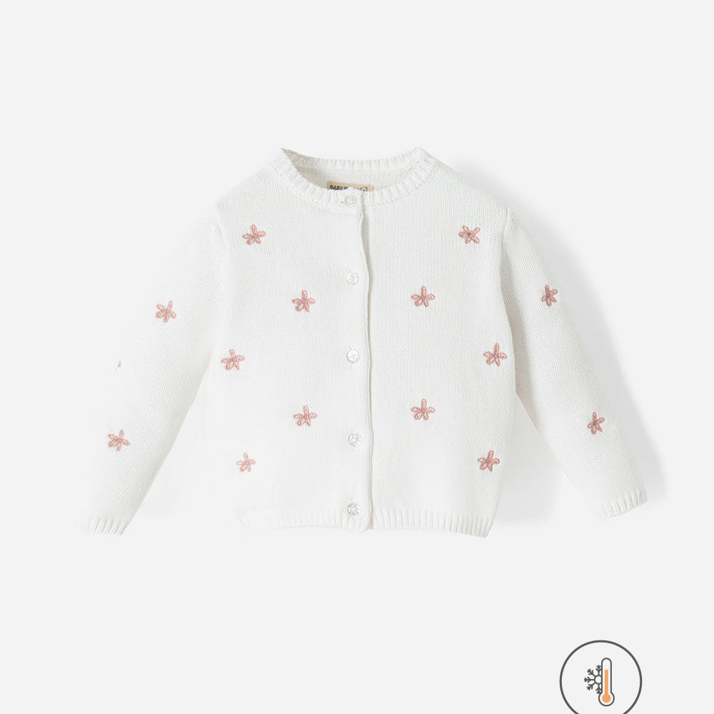 Buzo Babyfresh Tejido Apliques Bordados Blanco para Bebé Niña