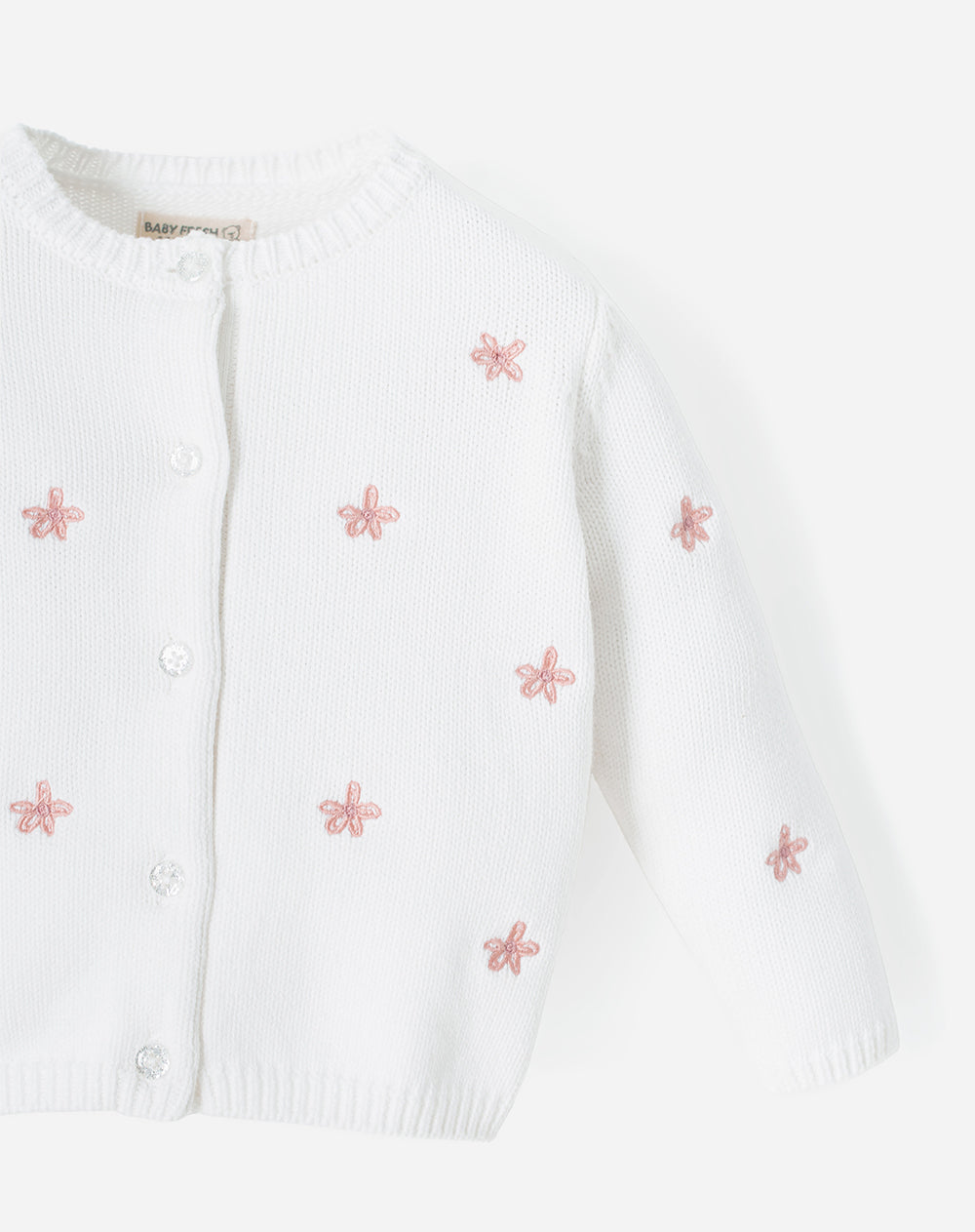 Buzo Babyfresh Tejido Apliques Bordados Blanco para Bebé Niña