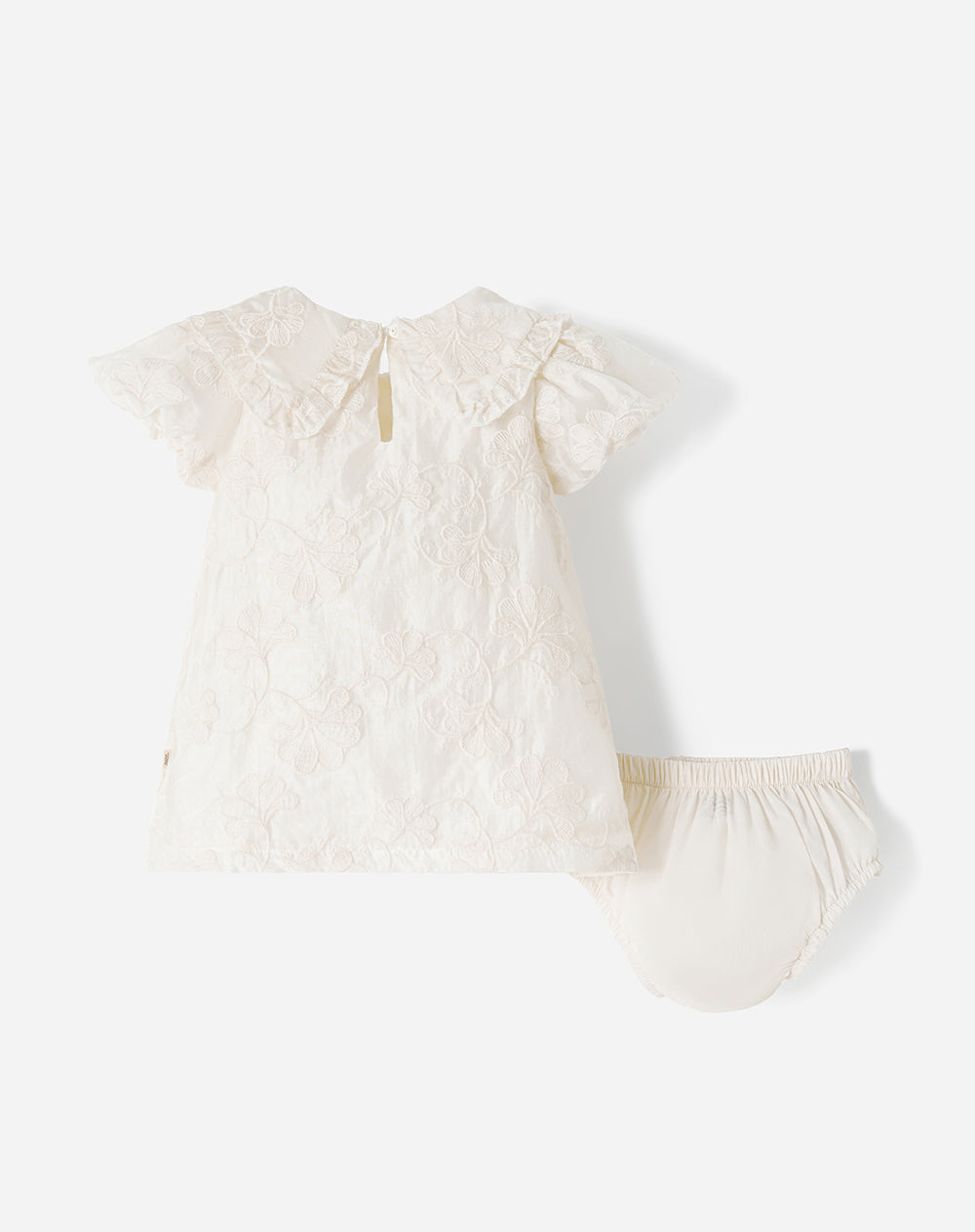 Conjunto Babyfresh Vestido con Bloomer Bordado para Bebé Niña