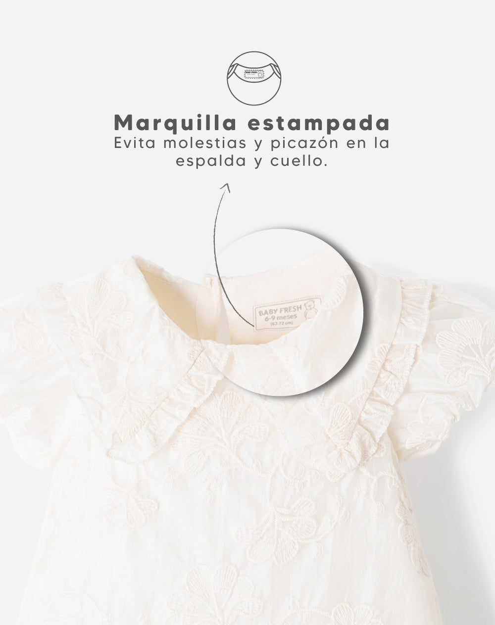 Conjunto Babyfresh Vestido con Bloomer Bordado para Bebé Niña