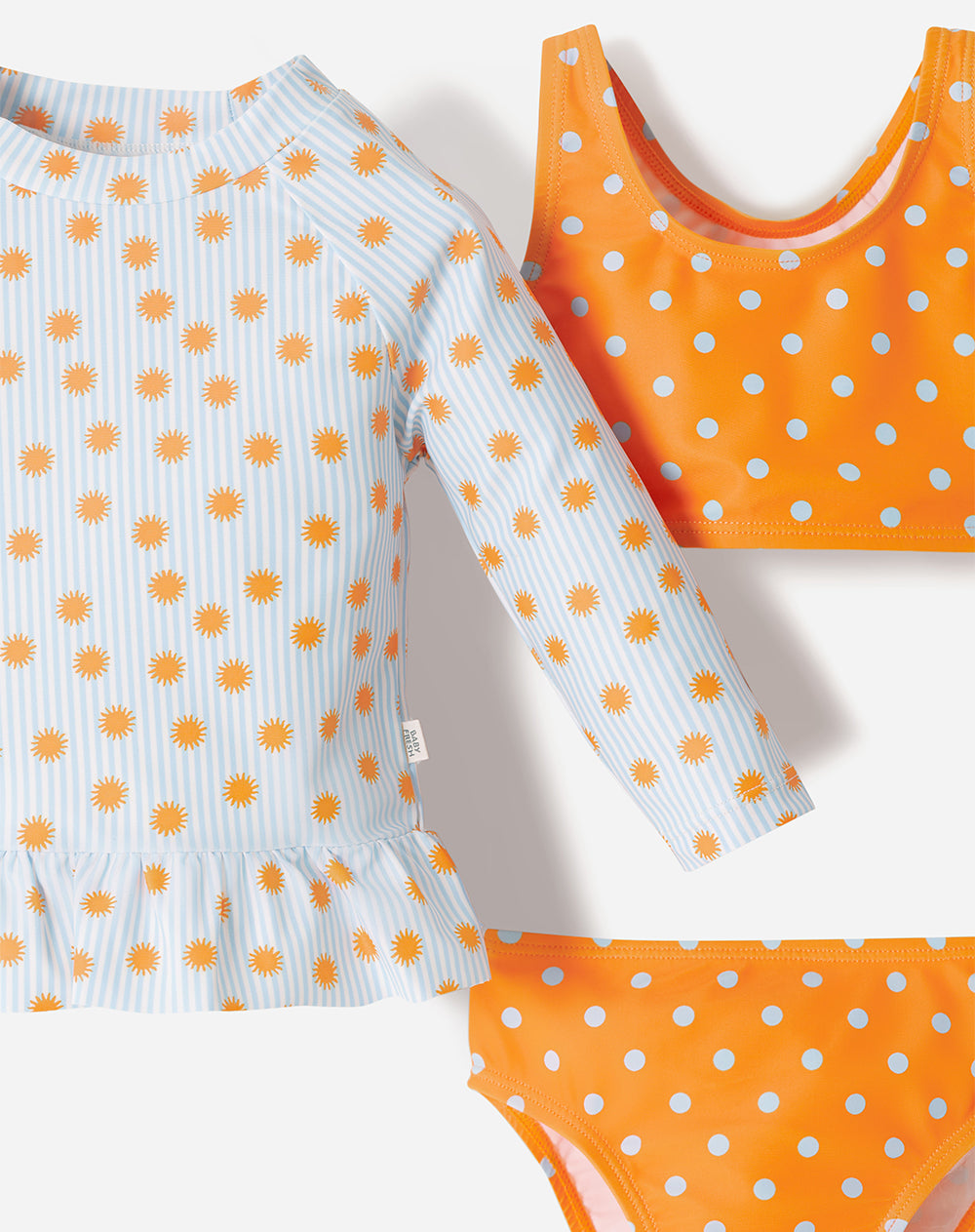 Vestido de Baño Babyfresh 3 Piezas Protección UV Estampado Bebé Niña