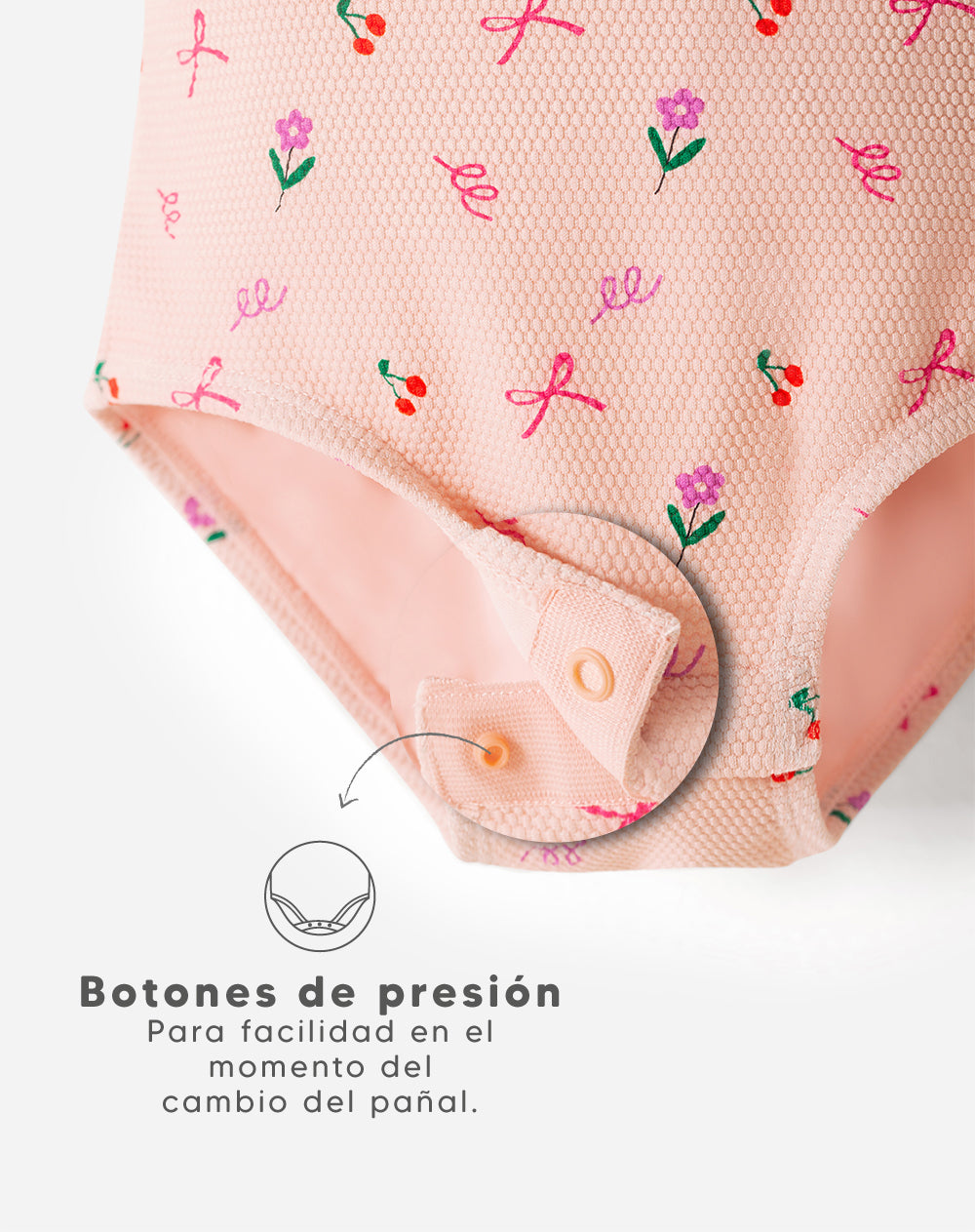 Vestido de Baño Babyfresh Rosado Estampado para Bebé Niña