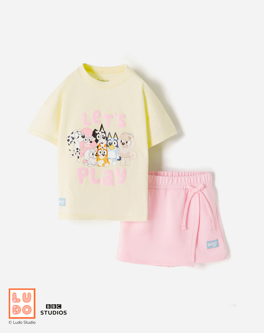 Conjunto Babyfresh Camiseta y Falda Short Bluey para Niña
