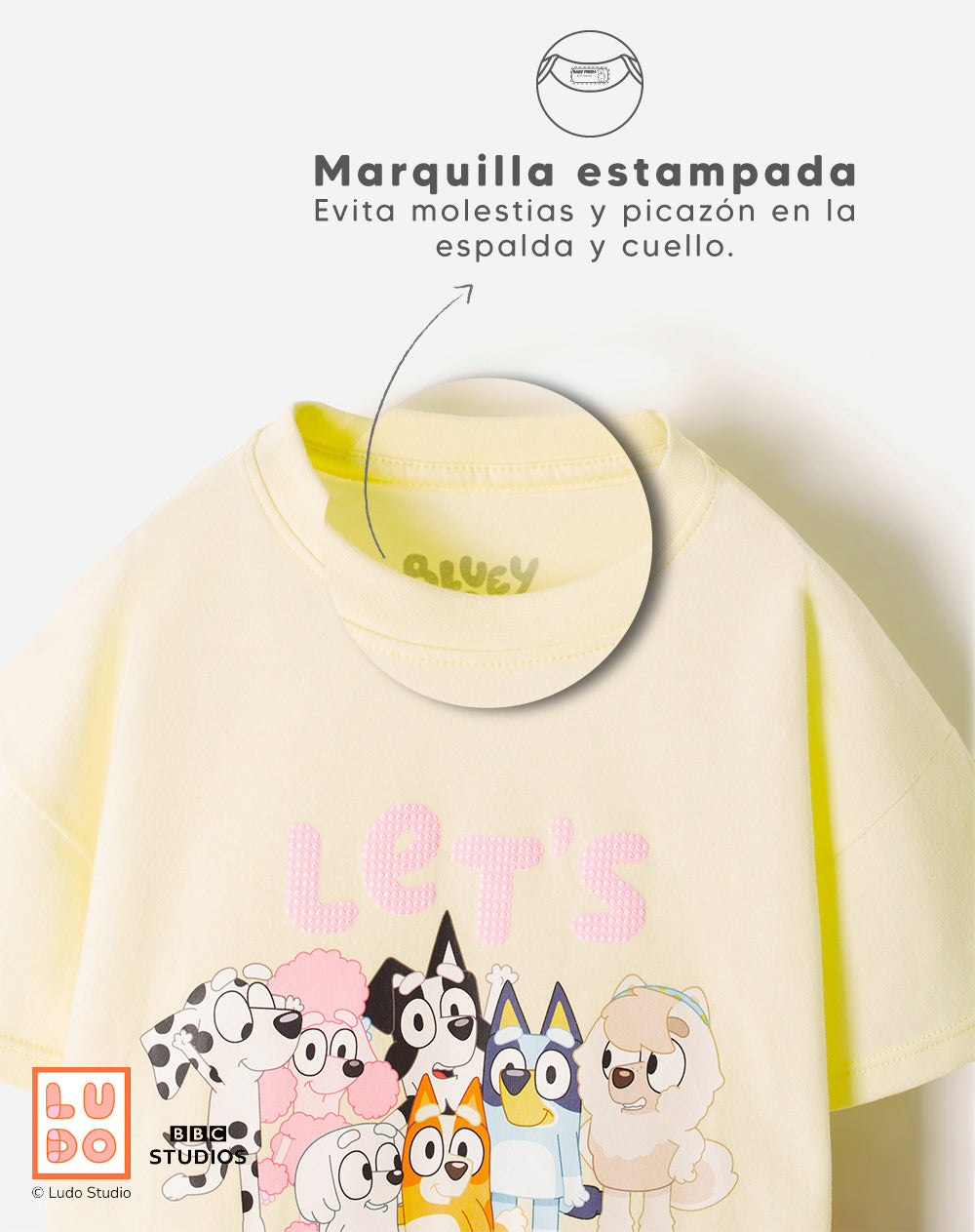 Conjunto Babyfresh Camiseta y Falda Short Bluey para Niña