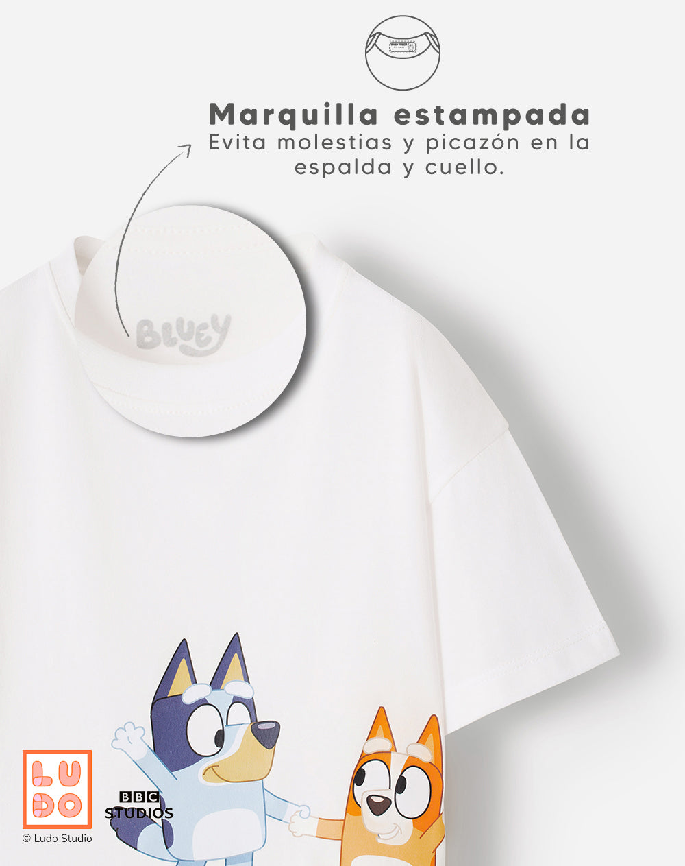 Camiseta Babyfresh Oversize Bluey para Niños