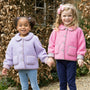 Chaqueta Rachel Riley Shearling con Borde Floral para Niña