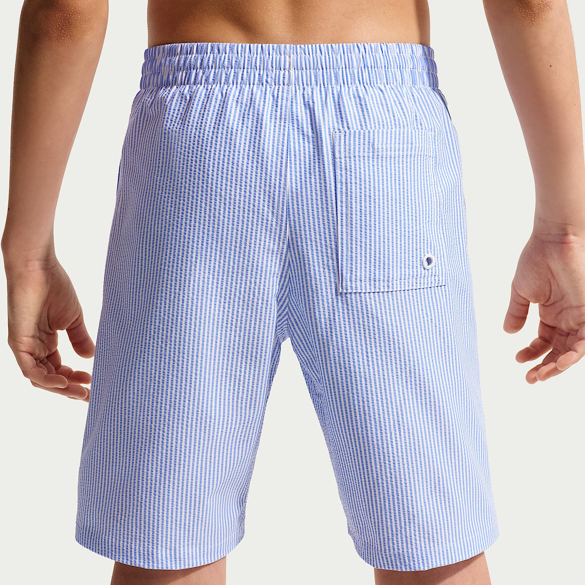 Shorts de playa o alberca con forro de ropa interior de 18 cm y textura ondulada para niño talla grande Nike Swim Breaker – Azul cristal – vista 3