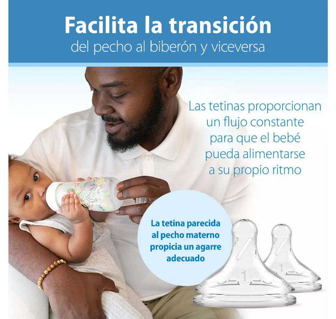 Set 2 Teteros Dr. Brown's Option+ BA 9oz decorado Oceano