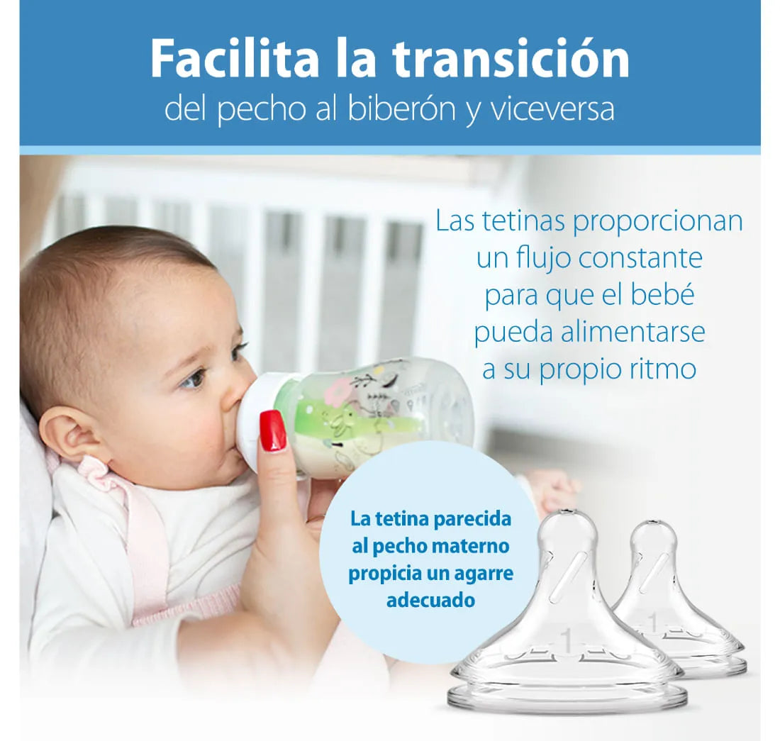 Set 2 Teteros Dr. Brown's Option+ BA 5oz decorado Bosque