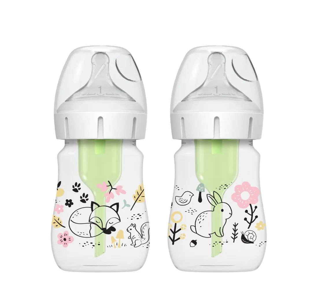 Set 2 Teteros Dr. Brown's Option+ BA 5oz decorado Bosque