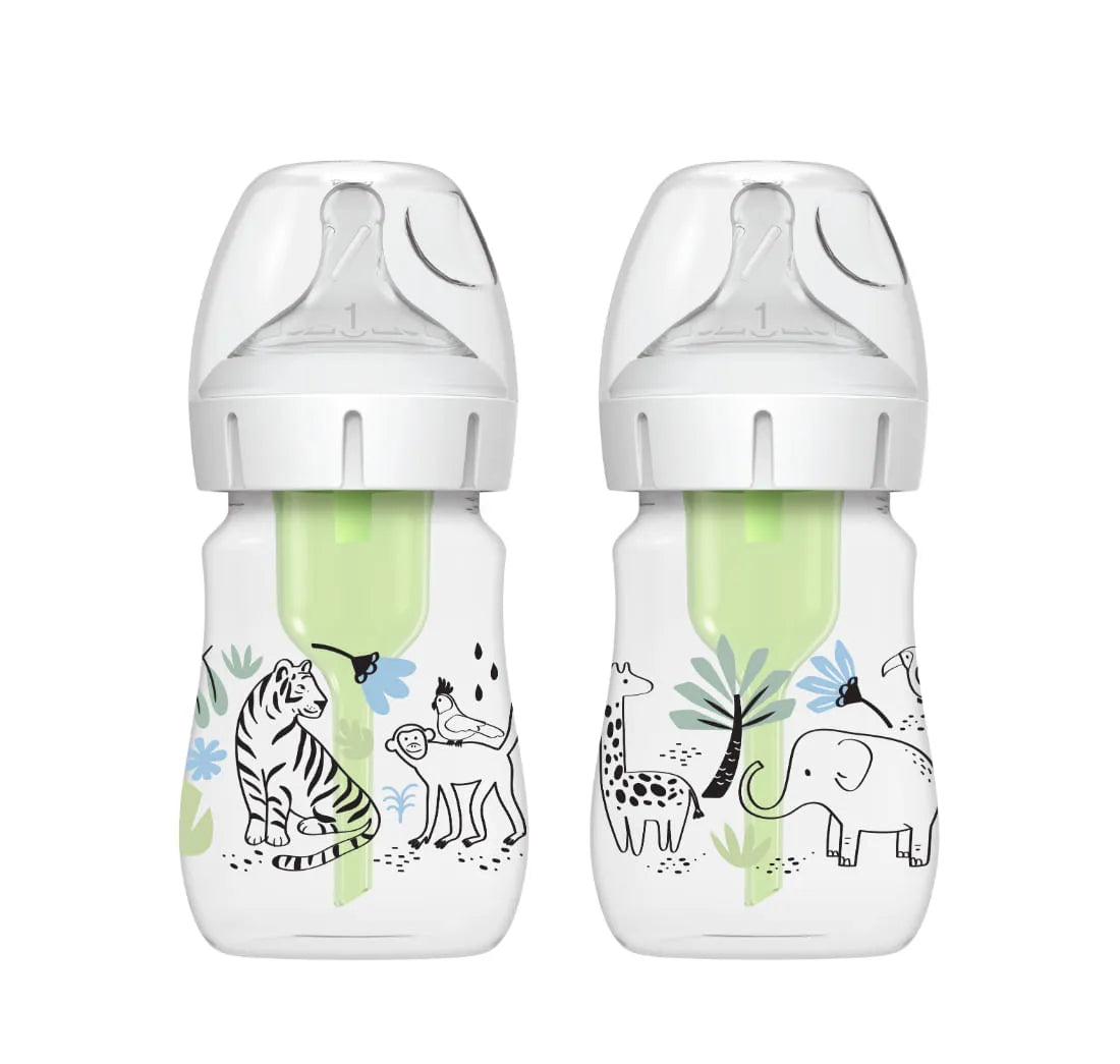 Set 2 Teteros Dr. Brown's Option+ BA 5oz decorado Jungla