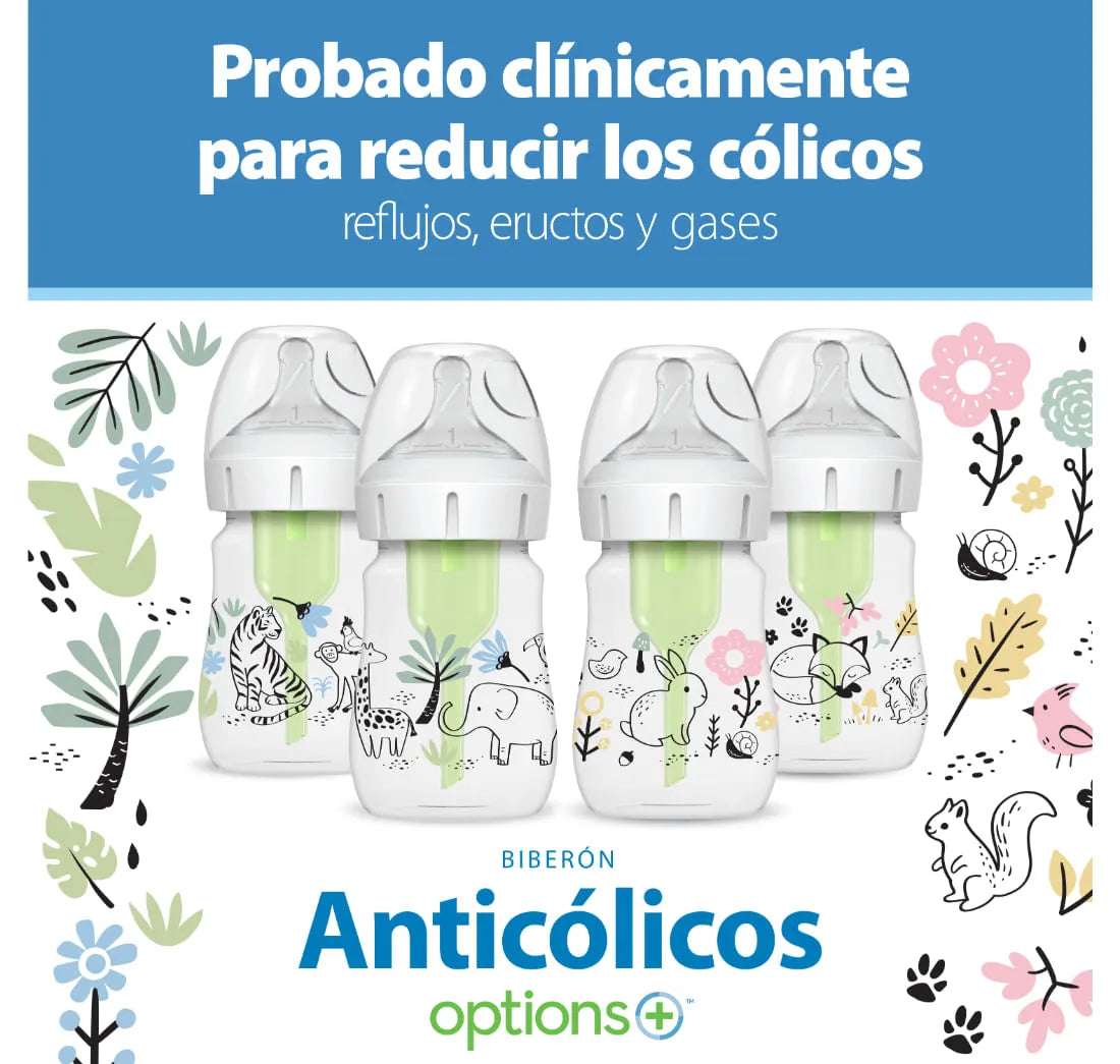 Set 2 Teteros Dr. Brown's Option+ BA 5oz decorado Jungla